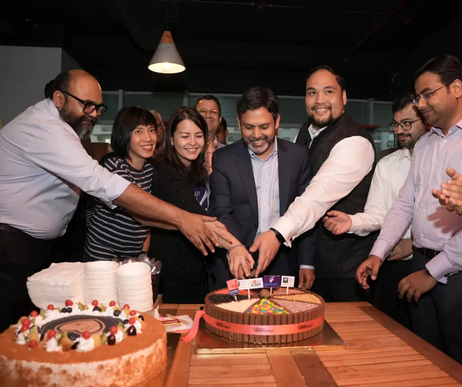 Gentari employees during a celebration